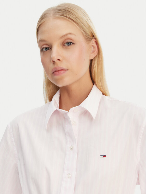 Tommy Jeans Tommy Jeans Haljina košulja DW0DW20617 Ružičasta Regular Fit