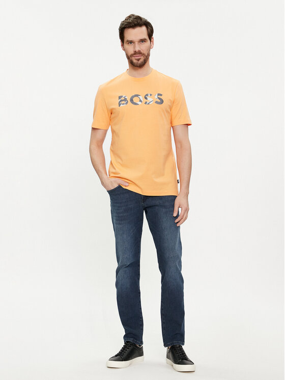 BOSS Boss T-Shirt Thompson 15 50513382 Pomarańczowy Regular Fit