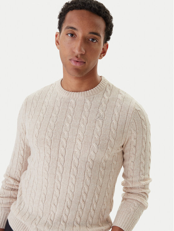Kappa Kappa Πουλόβερ 63111DW Μπεζ Regular Fit