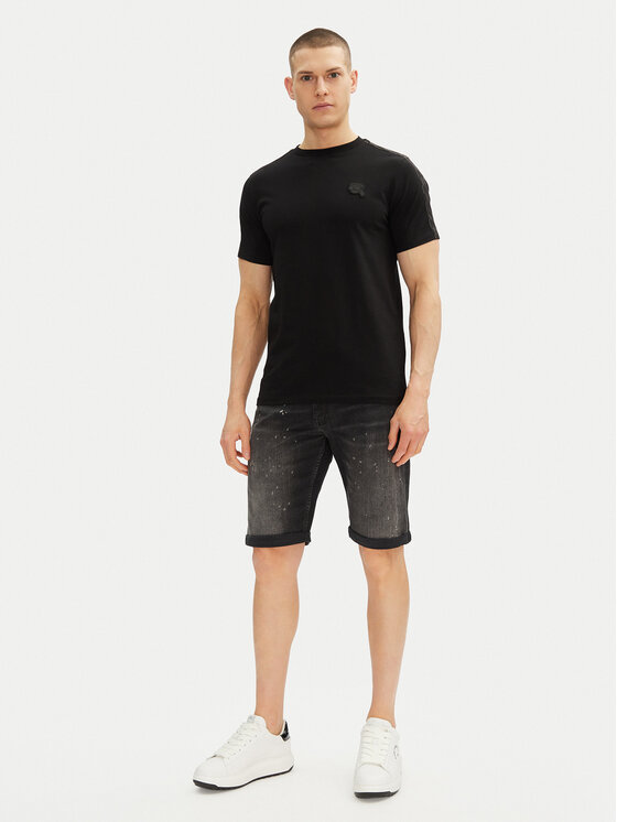KARL LAGERFELD KARL LAGERFELD Póló 755053 552221 Fekete Regular Fit