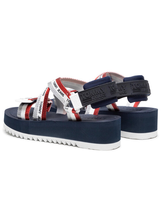 tommy jeans webbing strappy sandals women's