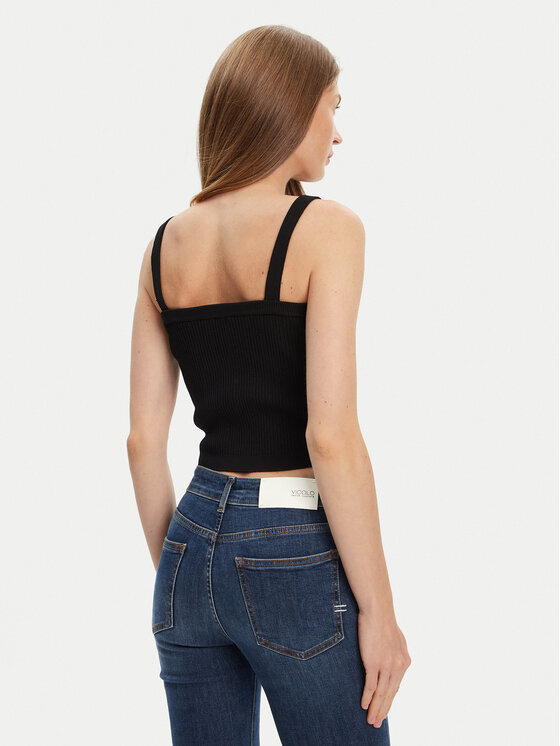 Guess Guess Τοπ W5YR10 Z0130 Μαύρο Regular Fit