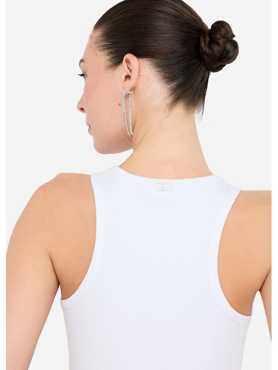 Liu Jo Liu Jo T-shirt MF5447J4822P9125 Bianco Slim Fit