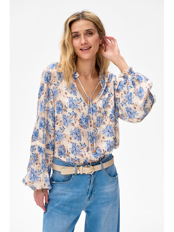 blue shadow blue shadow Bluzka Vivi Niebieski Regular Fit