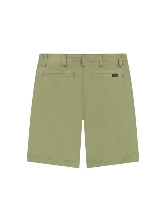 Wrangler Wrangler Szorty materiałowe CHINO SHORTS Zielony Regular Fit