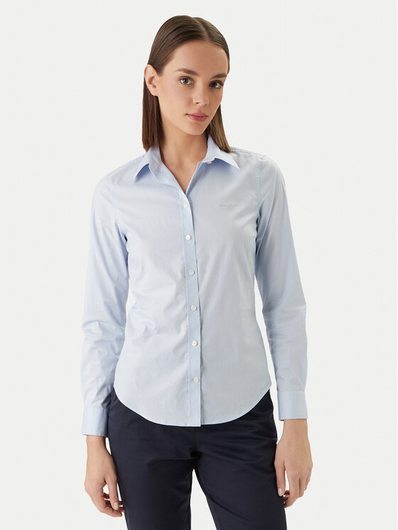 Gant Cămașă 4300486 Albastru celest Slim Fit