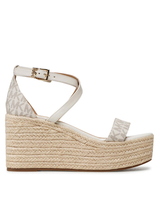 Espadryle, rozmiar 38.5, Białe, Serena Wedge Espadrille 40S2SEMS1B