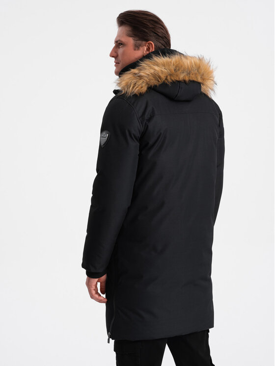 Ombre Ombre Zimní bunda OM-JALJ-0148 Černá Regular Fit