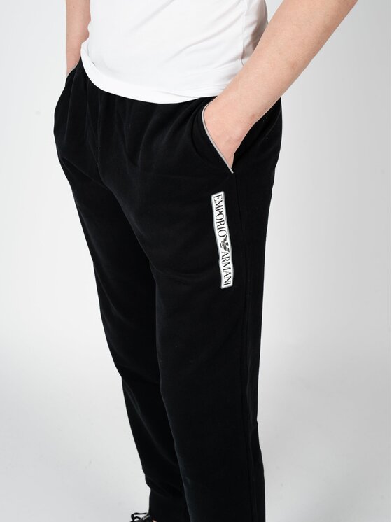 Emporio Armani Emporio Armani Kalhoty z materiálu 1116903-F573 Černá Regular Fit