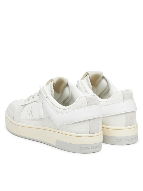 Calvin Klein Jeans Calvin Klein Jeans Sneakersy Basket Cup Low Laceup Lth Mix YM0YM01308 Bílá