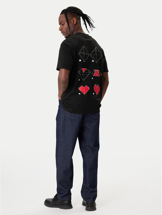 HUGO HUGO T-Shirt Dalentin 50553429 Černá Relaxed Fit