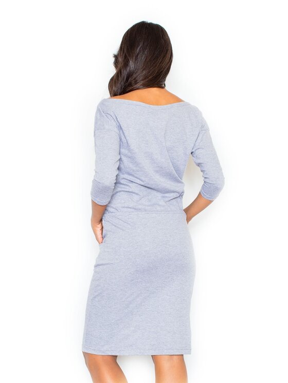 FIGL FIGL Sukienka M203 Szary Regular Fit