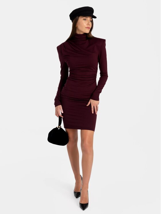MANDRAGORA MANDRAGORA Vestito di maglia Soreen Bordeaux Slim Fit