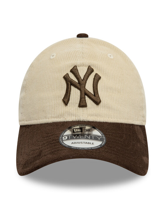 New Era New Era Шапка с козирка New York Yankees Mlb Premium Cord 9Twenty 60595308 Бежов