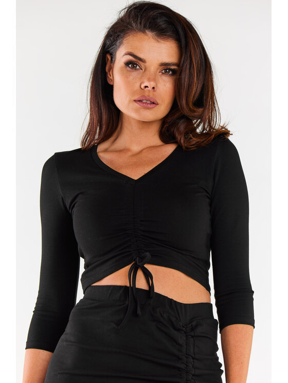 Infinite You Infinite You Bluzka M304 Czarny Basic Fit