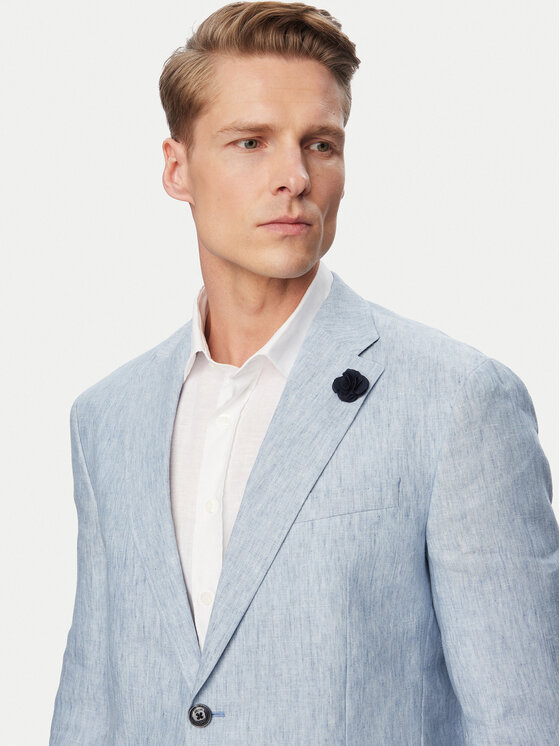JOOP! JOOP! Sacou Hoverest 30102592 Albastru deschis Slim Fit