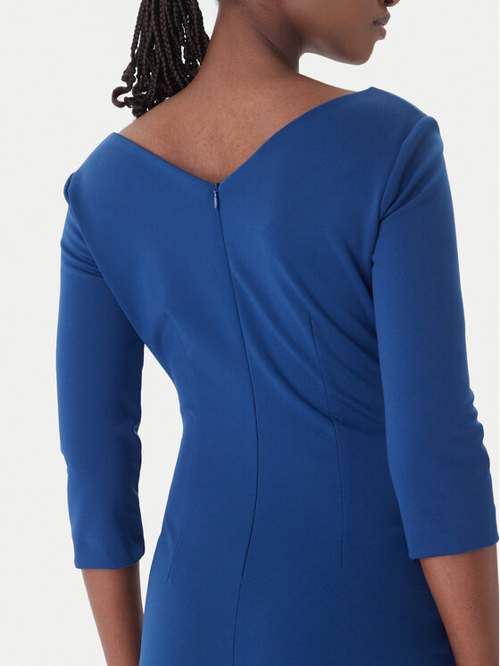 Rinascimento Rinascimento Kokteilinė suknelė CFC0127699003 Mėlyna Slim Fit