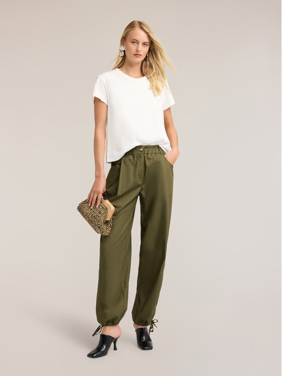 Motivi Motivi Spodnie materiałowe P025W100881N035 Zielony Baggy Fit