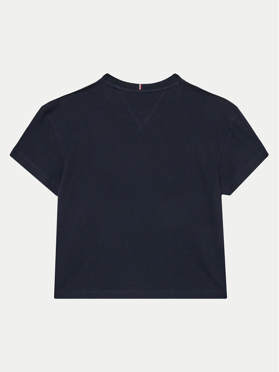 Tommy Hilfiger Tommy Hilfiger T-Shirt KG0KG08357 D Granatowy Regular Fit