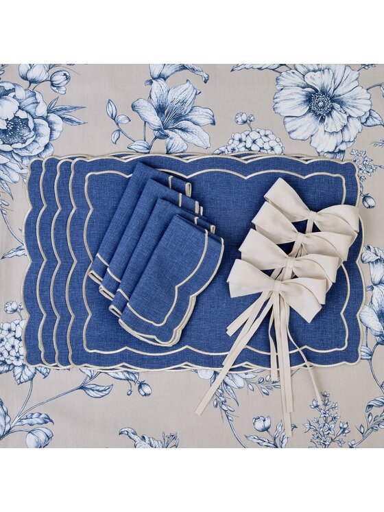 Roseberry Home Roseberry Home Bieżnik Blossom Blue Niebieski