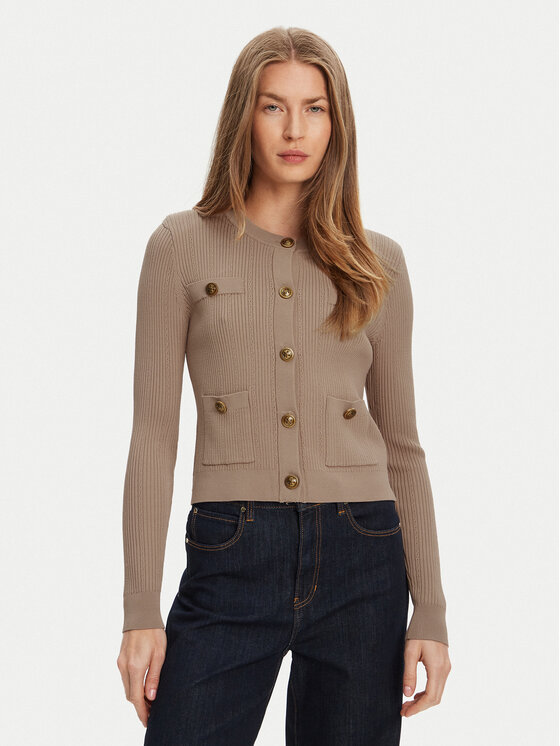 Guess Guess Ζακέτα W5YR09 Z0130 Μπεζ Regular Fit