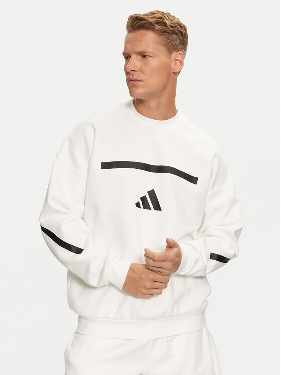 adidas adidas Mikina Z.N.E. JF2451 Bílá Loose Fit