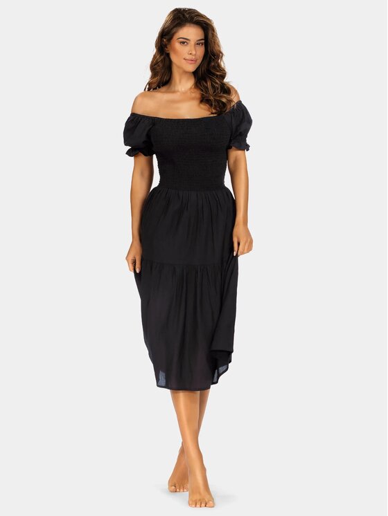 Feba Feba Sukienka letnia F170A Czarny Relaxed Fit