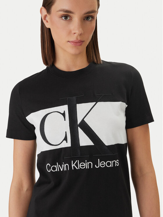 Calvin Klein Calvin Klein Haljina za svaki dan Blocking LV047F288G Crna Regular Fit