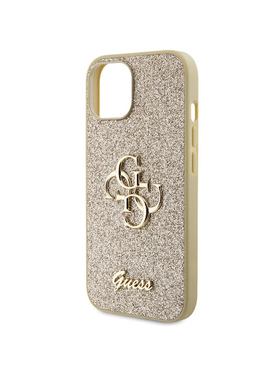 Guess Guess Etui na telefon iPhone 15 Złoty