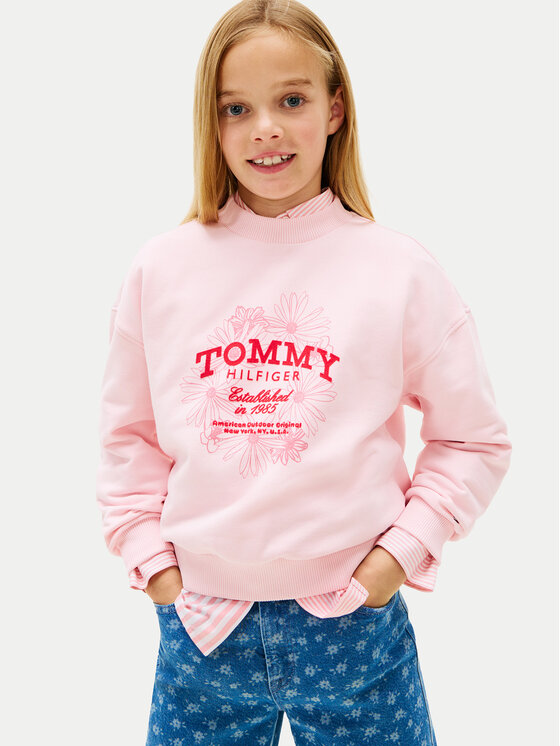 Tommy Hilfiger Tommy Hilfiger Pulóver KG0KG08992 Rózsaszín Regular Fit