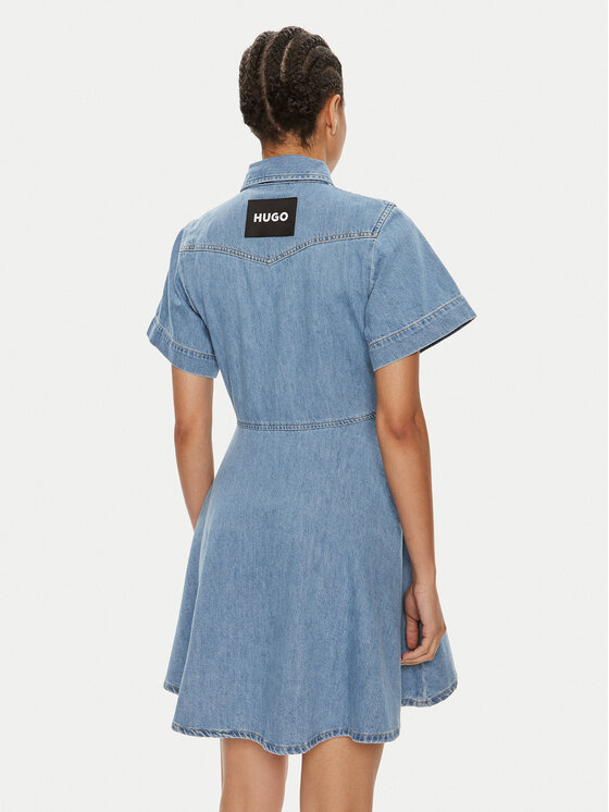 HUGO Hugo Džinsinė suknelė Kastari 50512895 Mėlyna Slim Fit