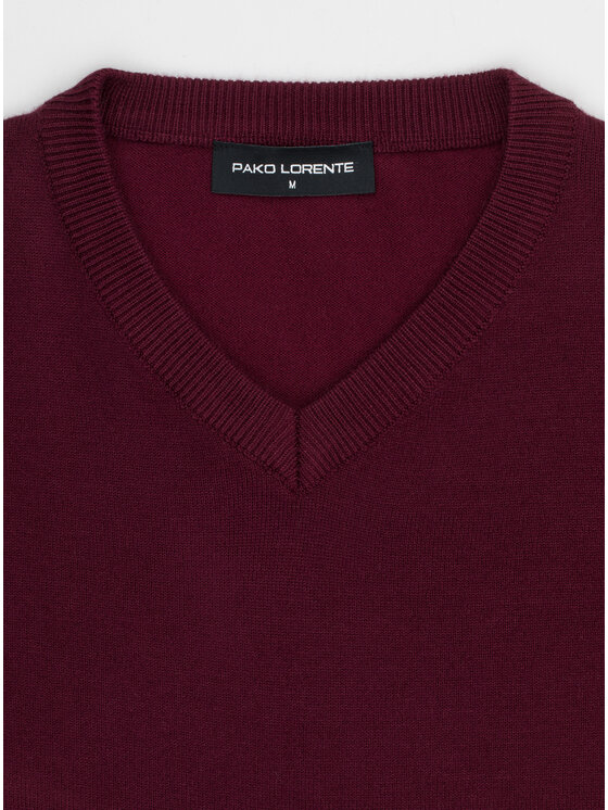 Pako Lorente Pako Lorente Sweter P25WN-2X-034 Bordowy Classic Fit