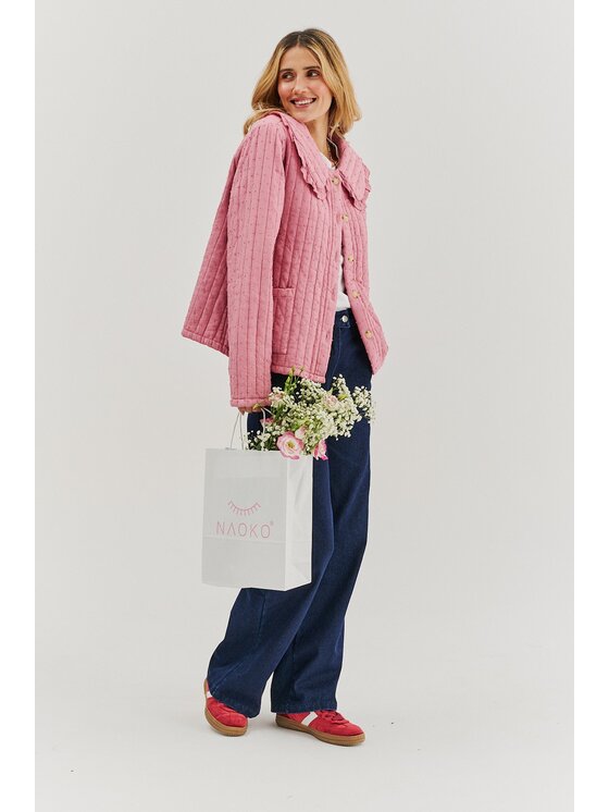 NAOKO NAOKO Kurtka damska Rosy Blush Różowy Regular Fit