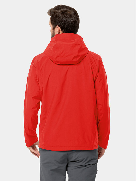 Jack Wolfskin Jack Wolfskin Kurtka przeciwdeszczowa Robury 2L Jkt 1116391 Czerwony Regular Fit