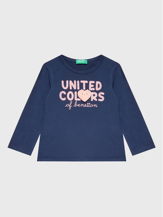 United Colors Of Benetton United Colors Of Benetton Μπλουζάκι 3ATNG105X Σκούρο μπλε Regular Fit