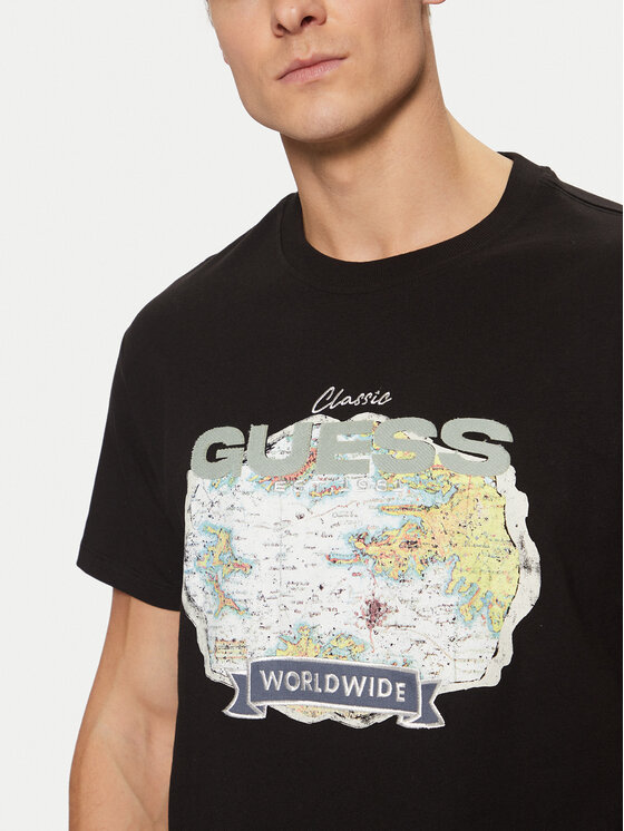 Guess Guess T-shirt M5RI10 I3Z14 Crna Regular Fit