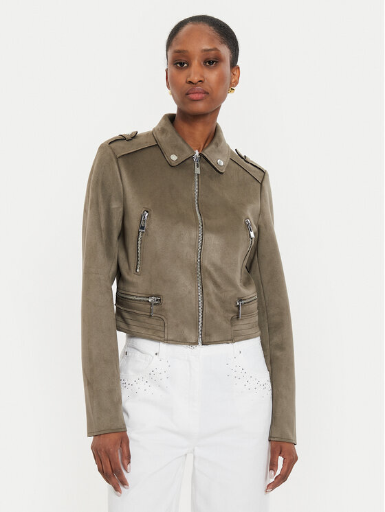 Morgan Morgan Jacke aus Kunstleder 222-GSUD Grün Regular Fit