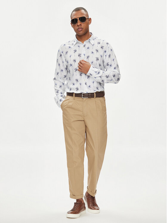 JOOP! Jeans JOOP! Jeans Πουκάμισο 22Hanson2 30041322 Μπεζ Modern Fit
