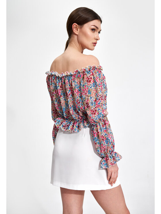 FIGL FIGL Bluzka M879 Kolorowy Regular Fit