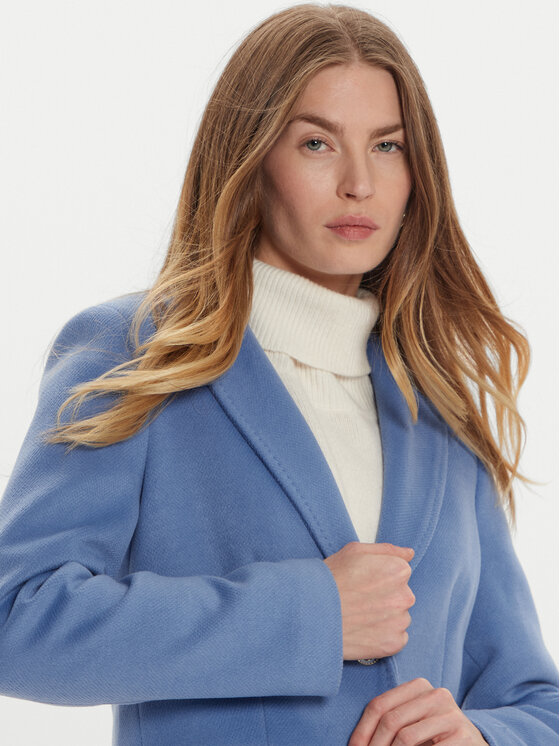 Maryley Maryley Преходно палто 24IB808/14SW Син Regular Fit
