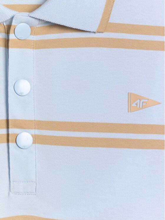 4F 4F Polo 4FRSS26TPTSM0898-34S Niebieski Regular Fit