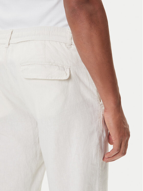 Lindbergh Lindbergh Riidest püksid 30-008003 Valge Tapered Fit
