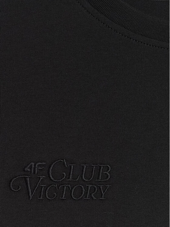 4F 4F T-Shirt SPORTS CLUB Czarny Regular Fit