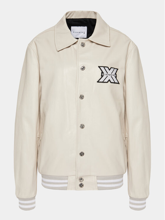 Richmond X Richmond X Lederjacke Sulza UMP24221GB Beige Regular Fit