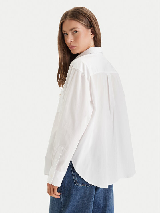 Calvin Klein Jeans Calvin Klein Jeans Риза LV047F102G Бял Relaxed Fit