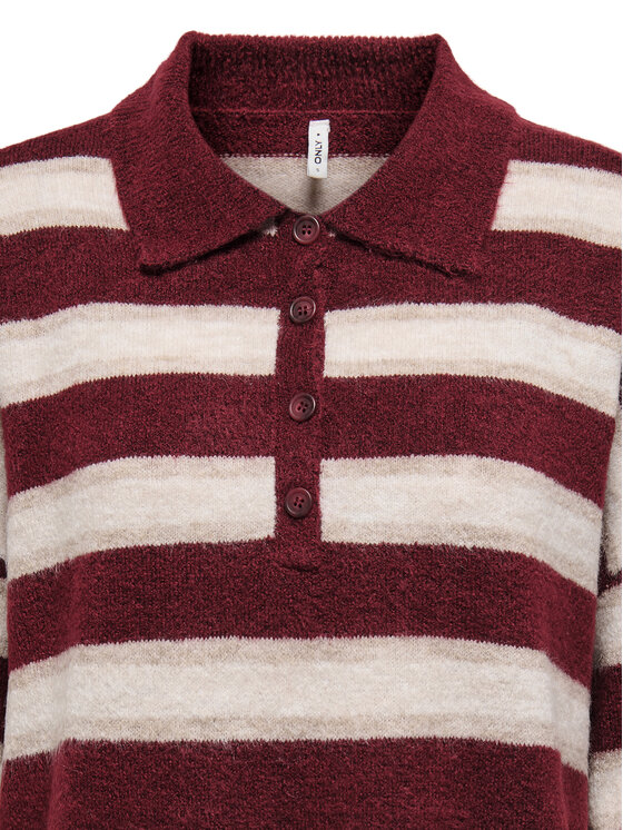 ONLY ONLY Svetr Talio 15358606 Bordó Regular Fit