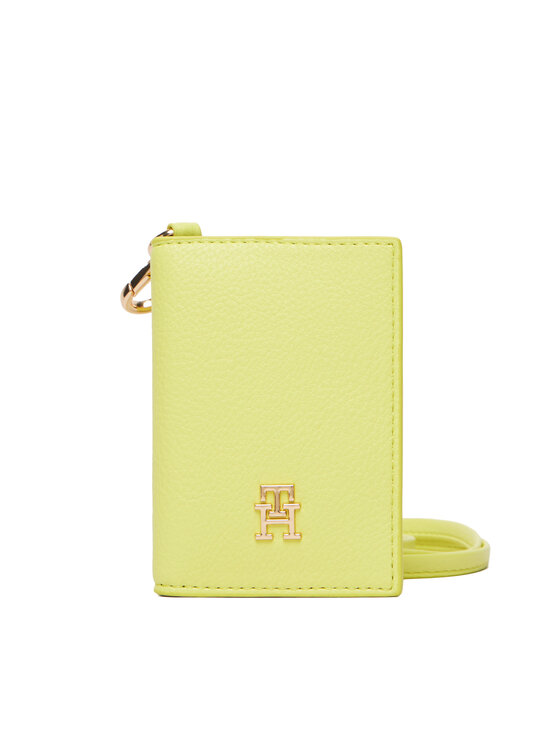 Tommy Hilfiger Etui pentru carduri Th Icon Cc Holder W/Strap AW0AW18480 Verde