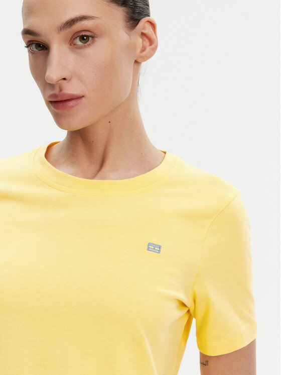 Tommy Hilfiger Tommy Hilfiger Тишърт WW0WW45522 Жълт Regular Fit
