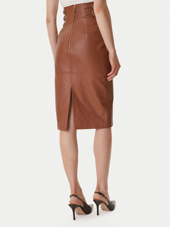 Elisabetta Franchi Elisabetta Franchi Ādas svārki GP-09Z-61E2-V890 Brūns Regular Fit