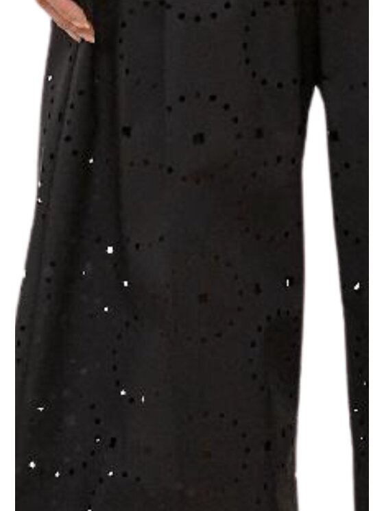 MeiMeiJ MeiMeiJ Spodnie zimowe m5ea07-nero Czarny Regular Fit